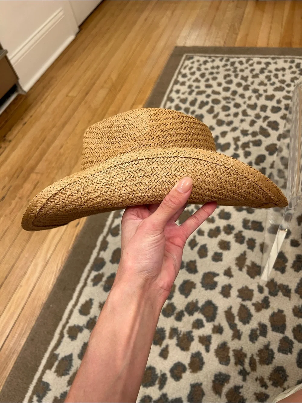 Source Unknown Tan Straw Cowboy Hat